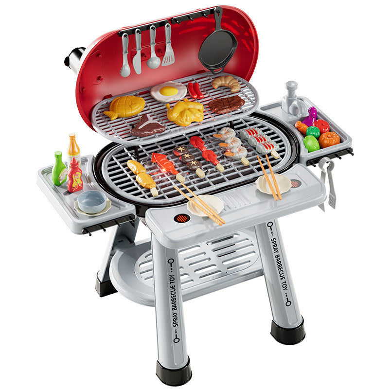 Water-spraying barbecue toy