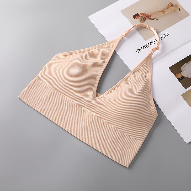 Adjustable Halter Backless Bra