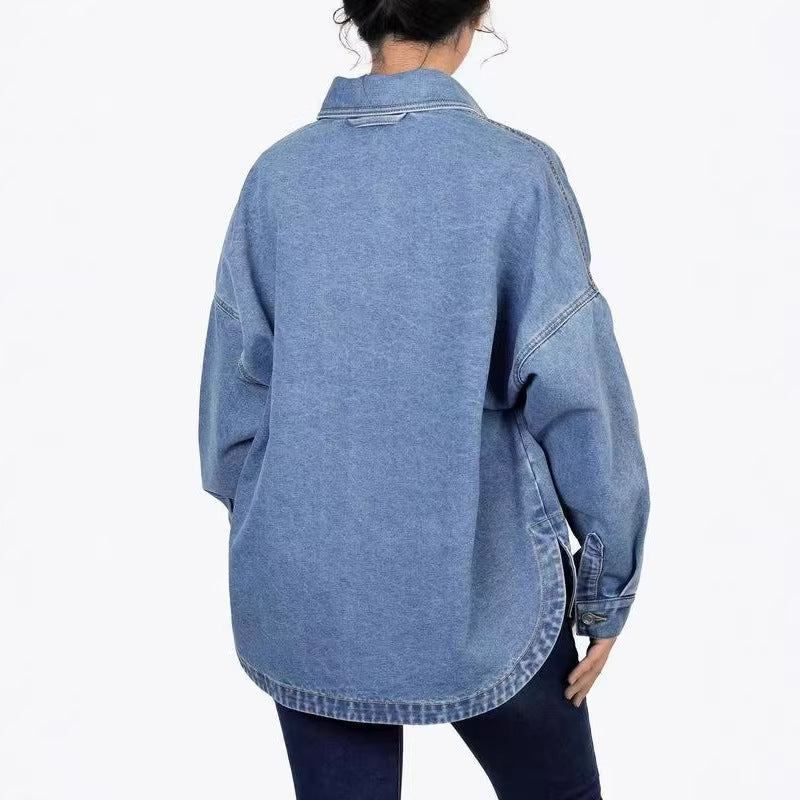 Split Denim Shirt