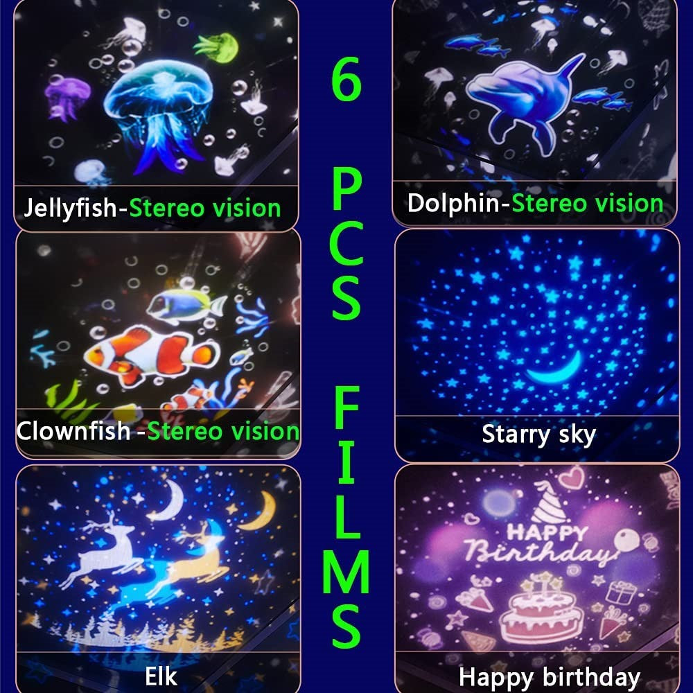 USB Star Projector Night Light with Water Ripple Effects product image