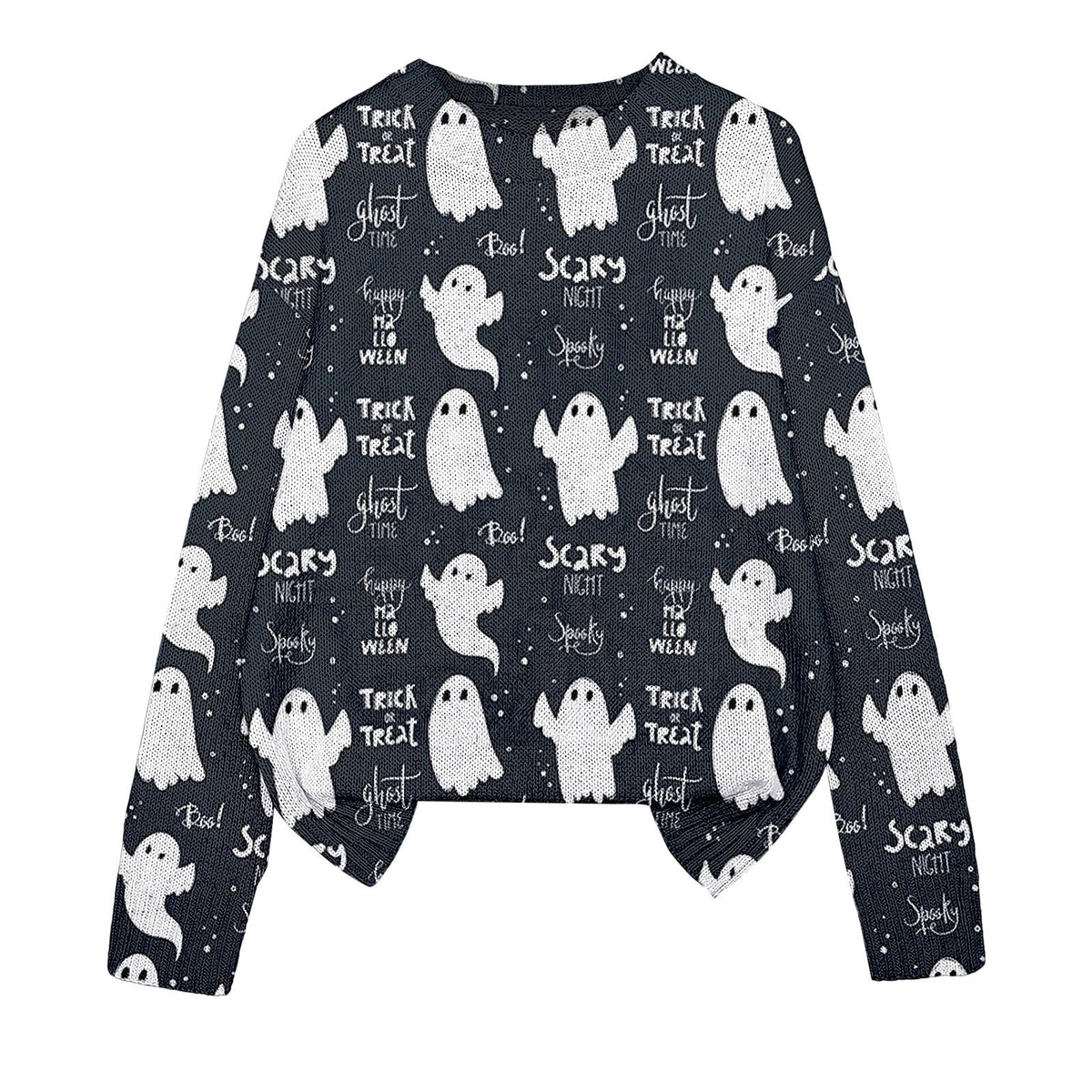 Halloween 3D-Print Crew-Neck Sweater