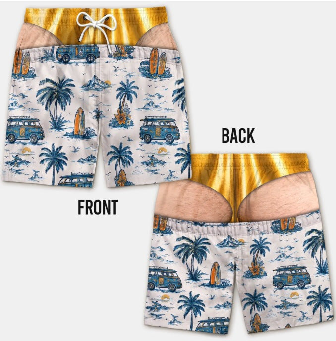 Funny Patriotic Men Swim Trunks Quick Dry Beach Shorts