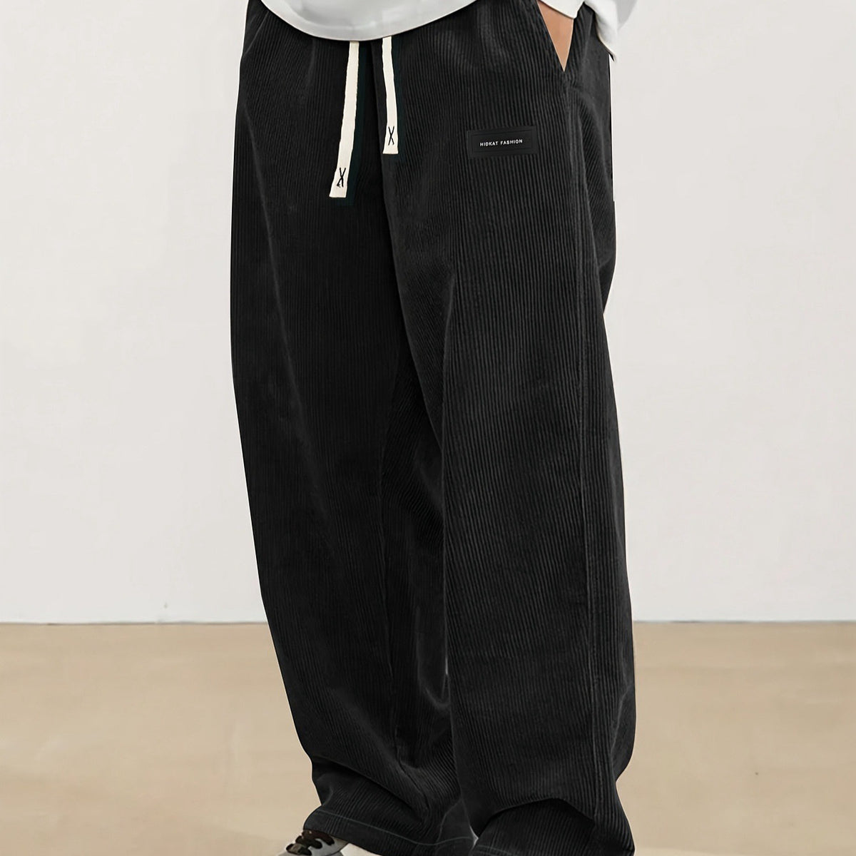 Men's Corduroy Straight-Leg Casual Trousers