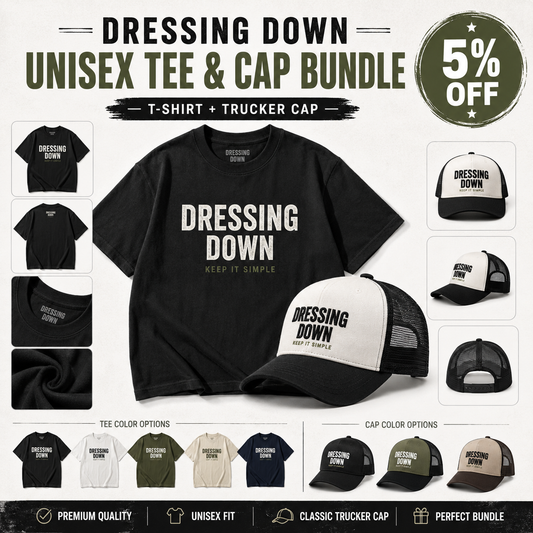 Dressing Down Unisex Tee and Cap Bundle 5% Off main advertisement