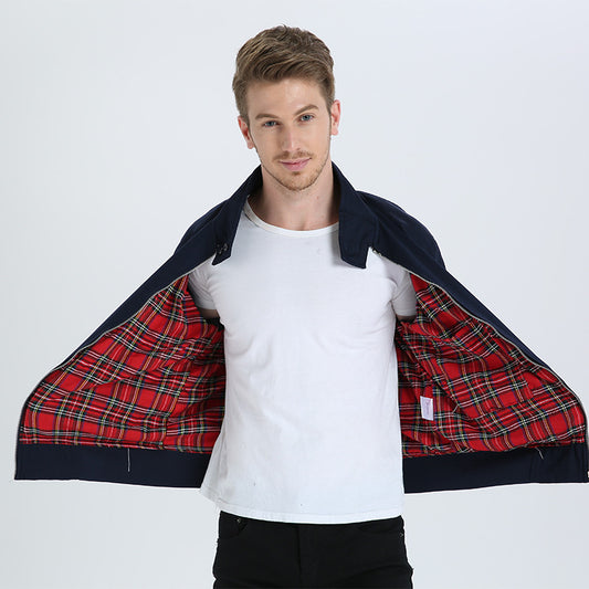 Bomber Jacket Lapel Trendy Coach Work Jacket
