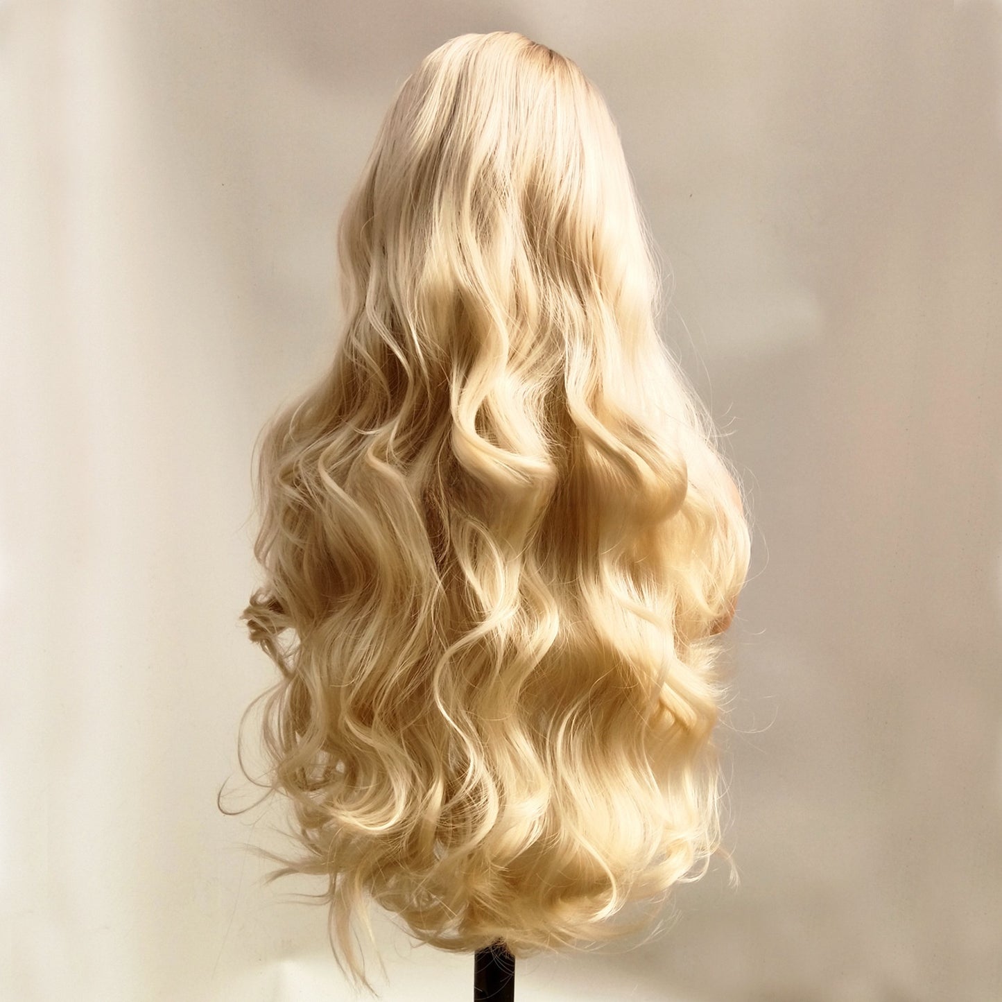 Front Lace Synthetic Wig Brown Platinum Gradient