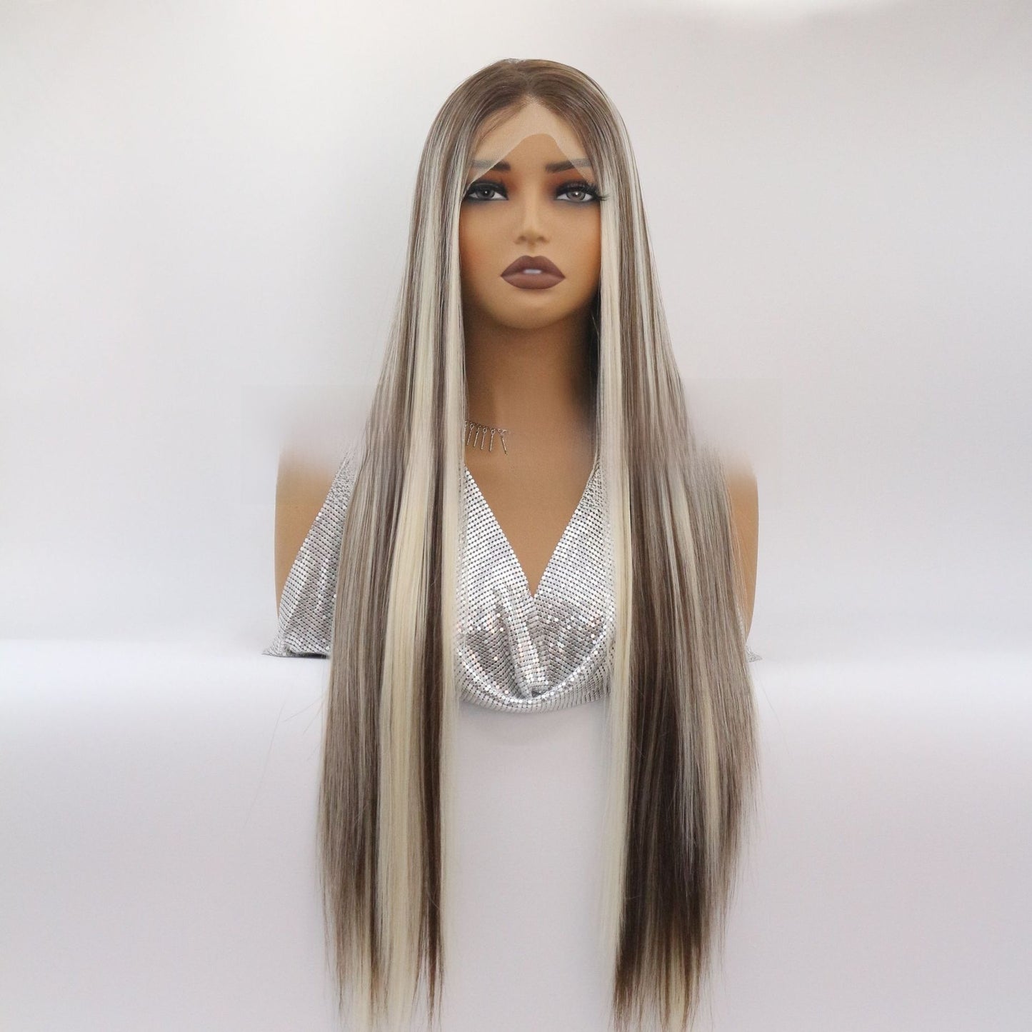 Women's Headgear High Temperature Silk Front Lace Wig Headgear