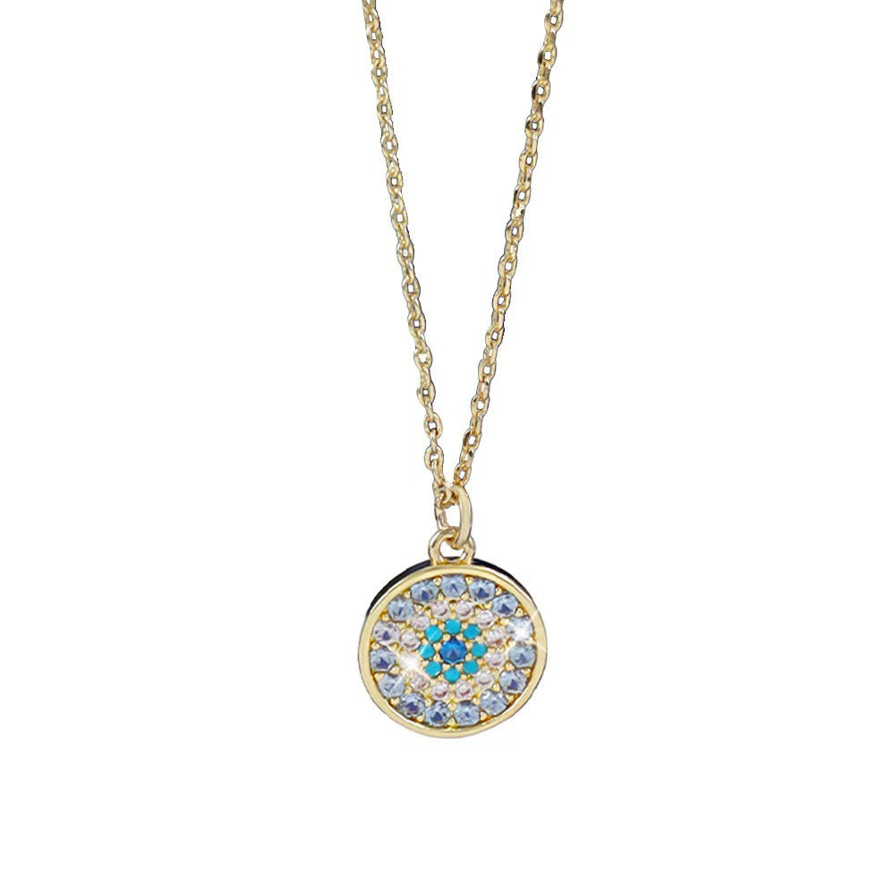 Round Zircon Pendant Necklace