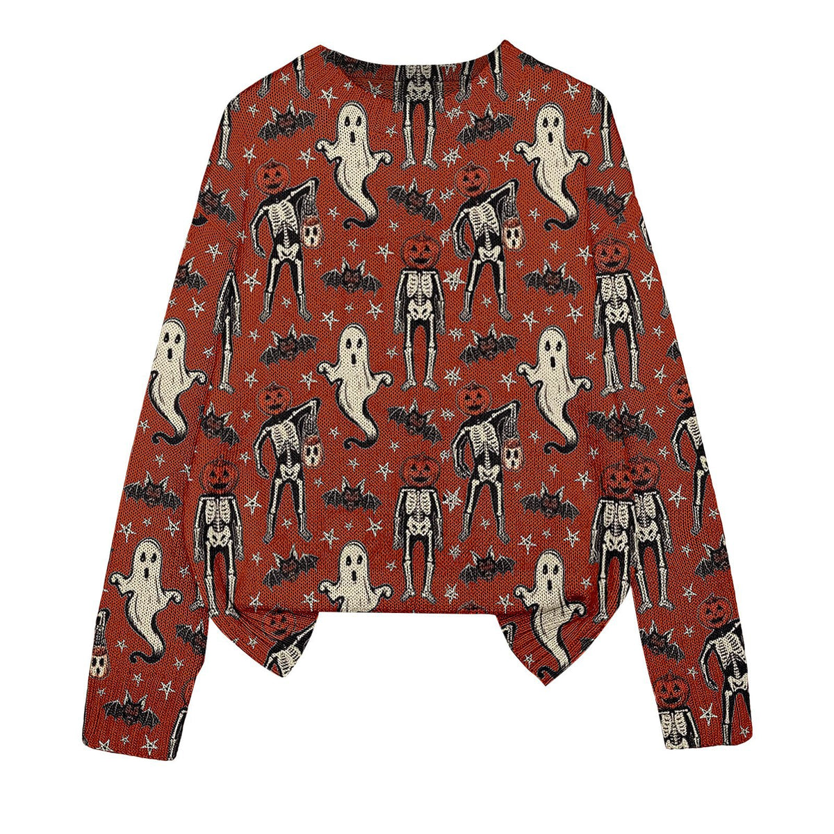 Halloween 3D-Print Crew-Neck Sweater