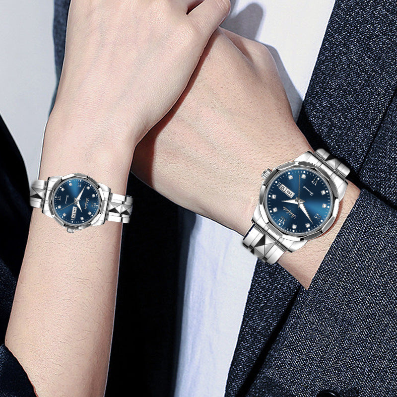 Ultra-Thin Luminous Steel Quartz Watch
