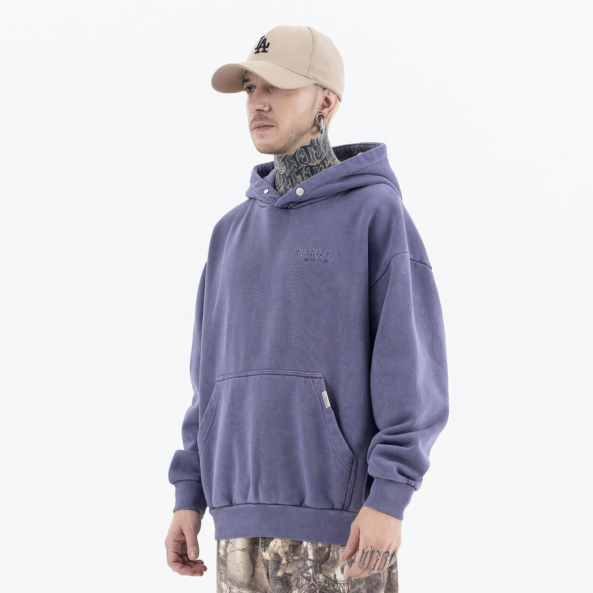 Embroidered Hooded Sweatshirt for Men