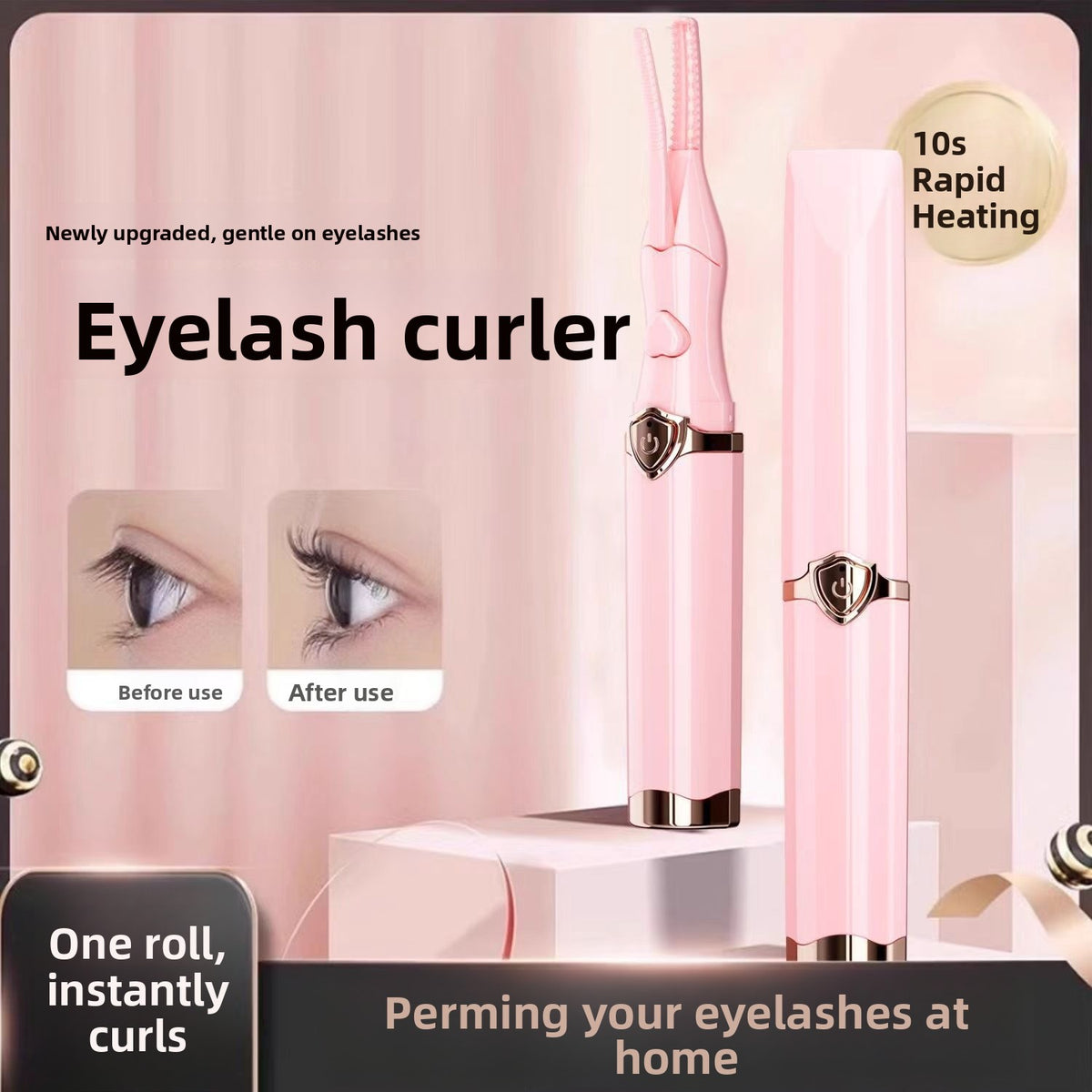 Portable Rechargeable Heated Eyelash Curler