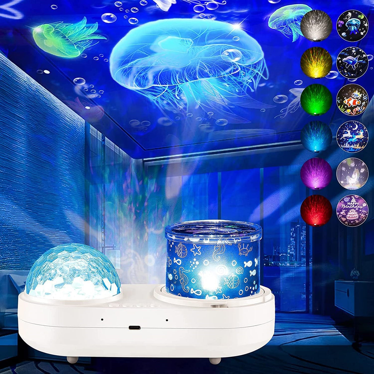 USB Star Projector Night Light with Water Ripple Effects product image