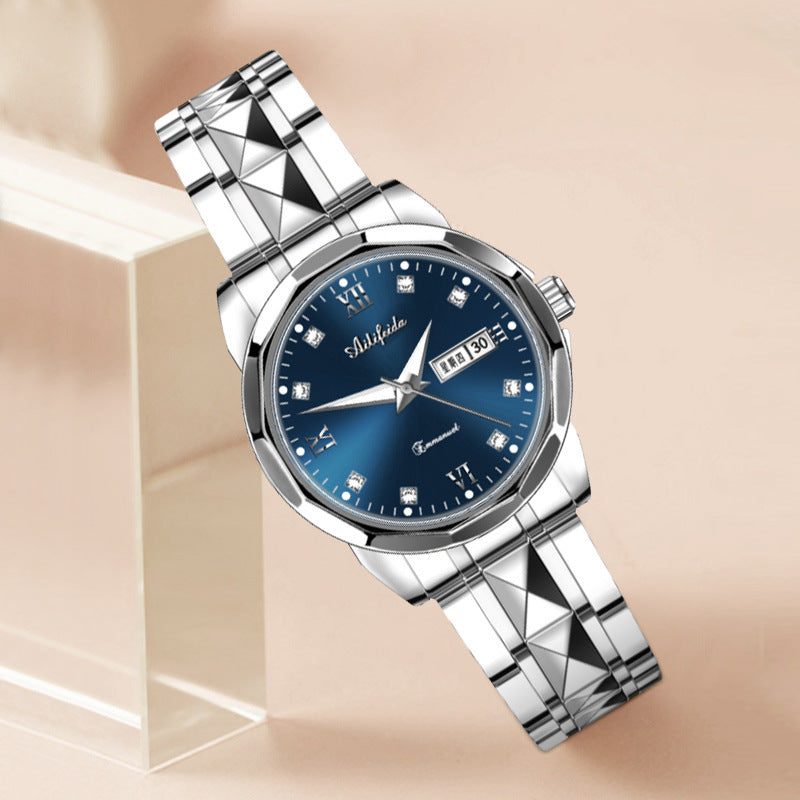 Ultra-Thin Luminous Steel Quartz Watch