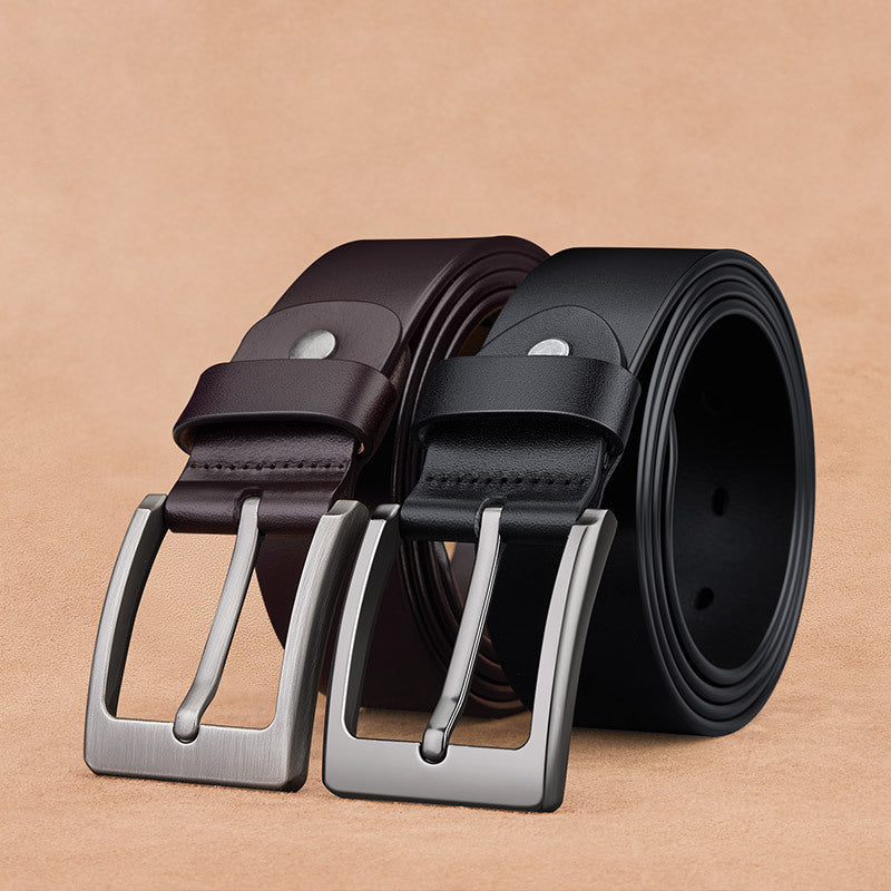 Men's Genuine Leather Pin-Buckle Belt