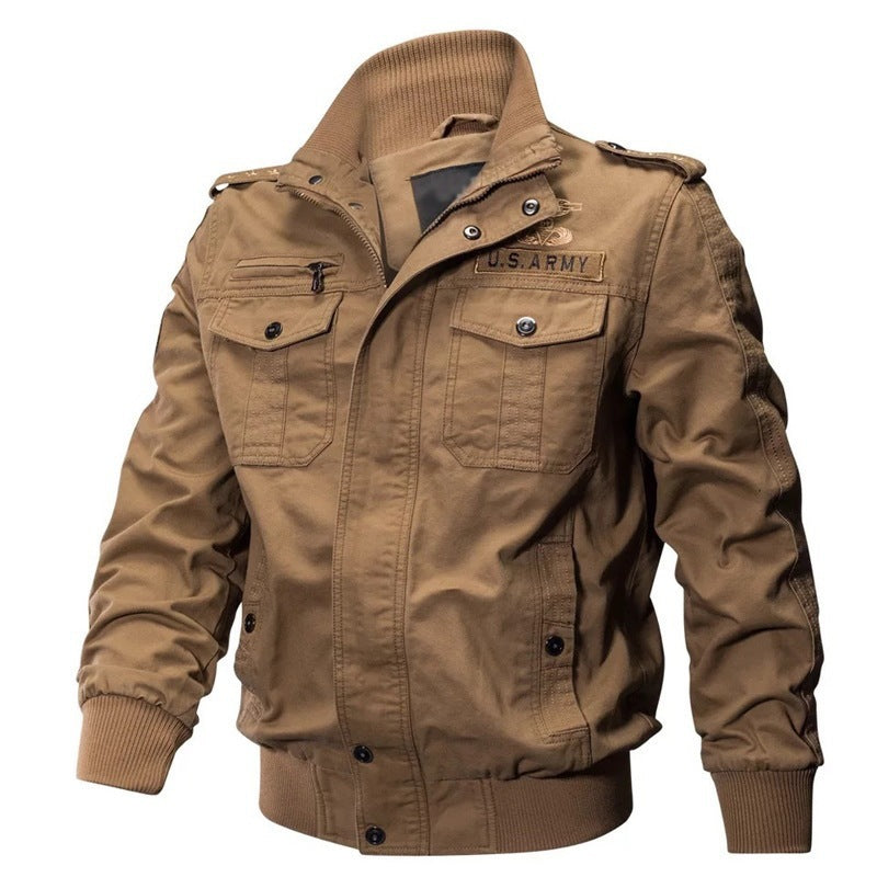Men's Washed Denim Pilot Jacket – Design 86