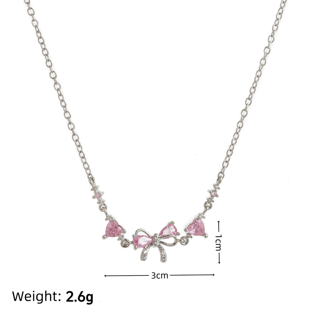 Adjustable Silver Bow Bracelet with Zircon