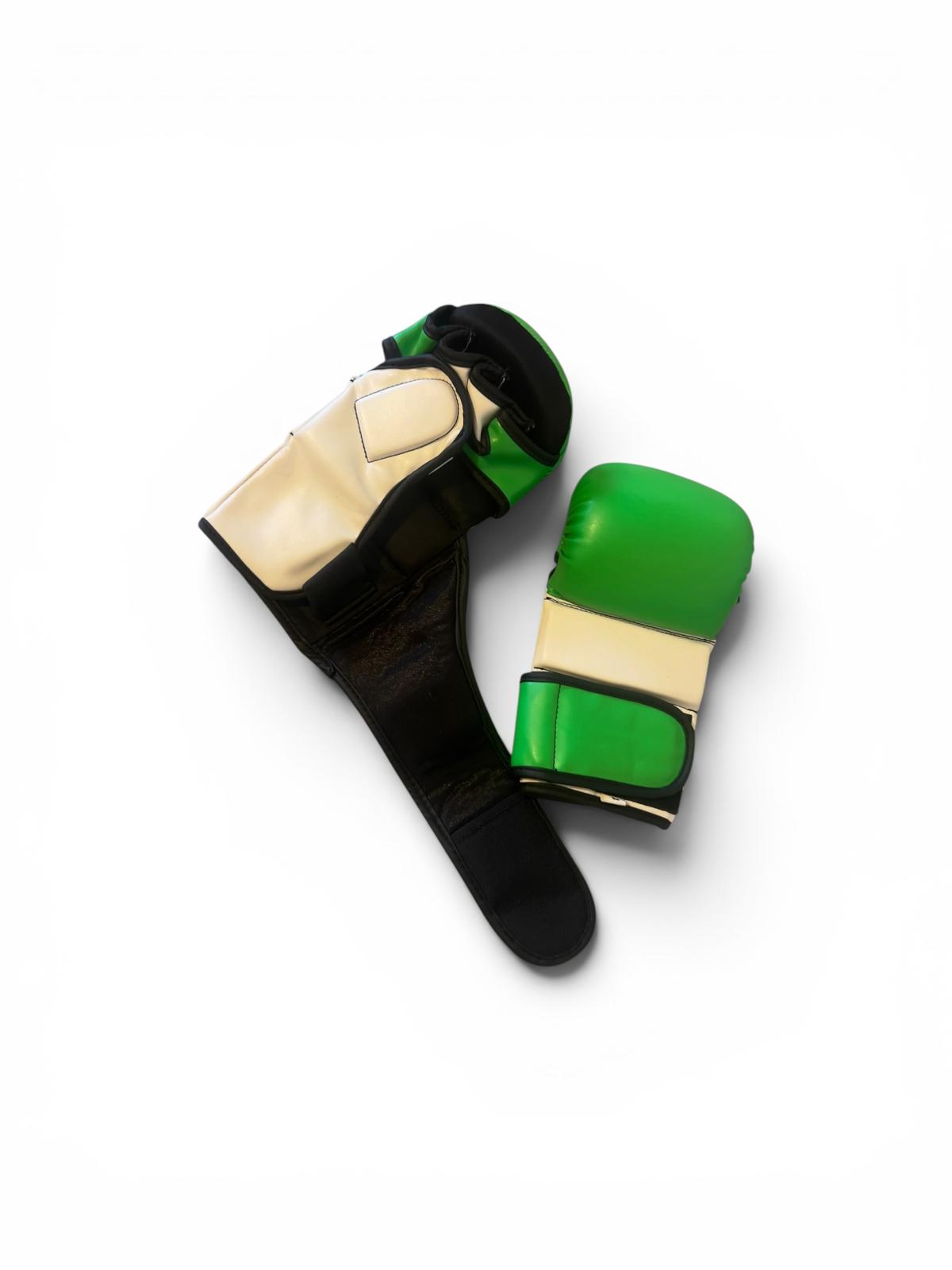 MMA Grappling & Sparring Gloves – Pro-Flex Design (Green/White)