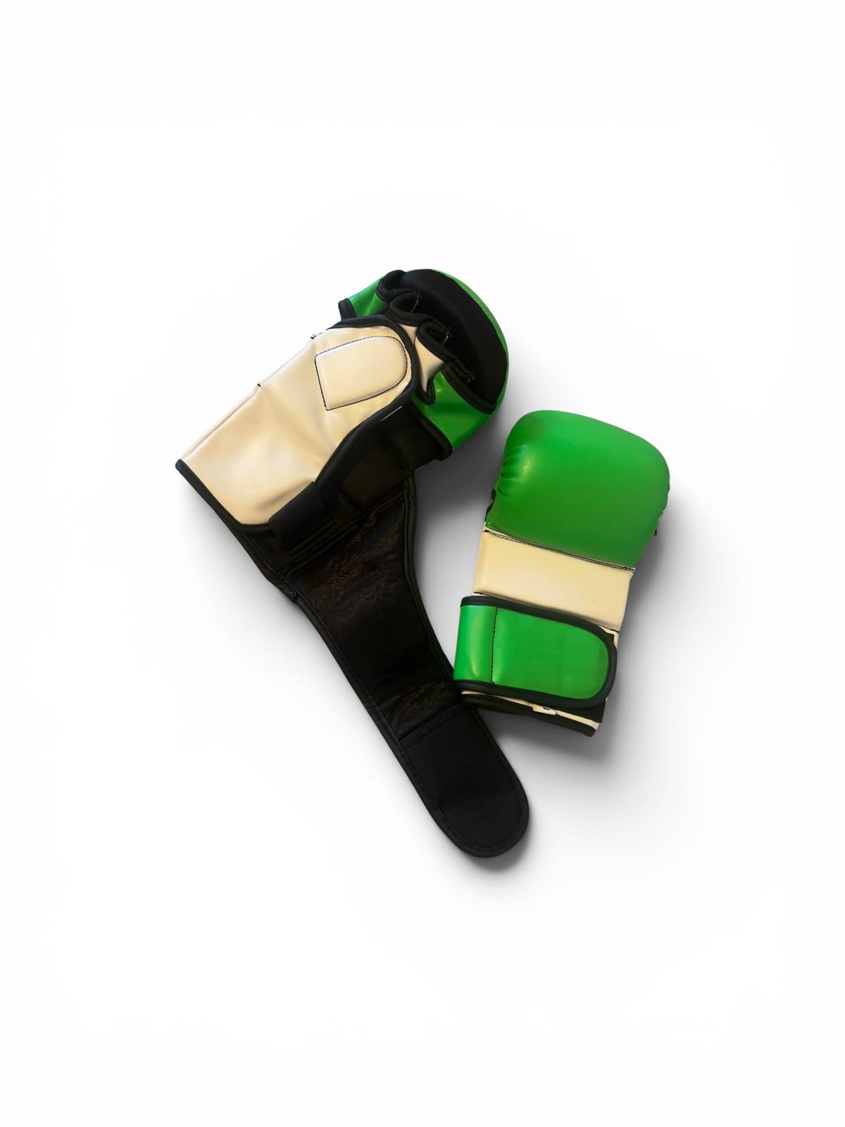 MMA Grappling & Sparring Gloves – Pro-Flex Design (Green/White)