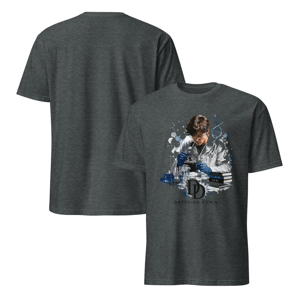 Dressing Down T-shirt – dark heather front and back