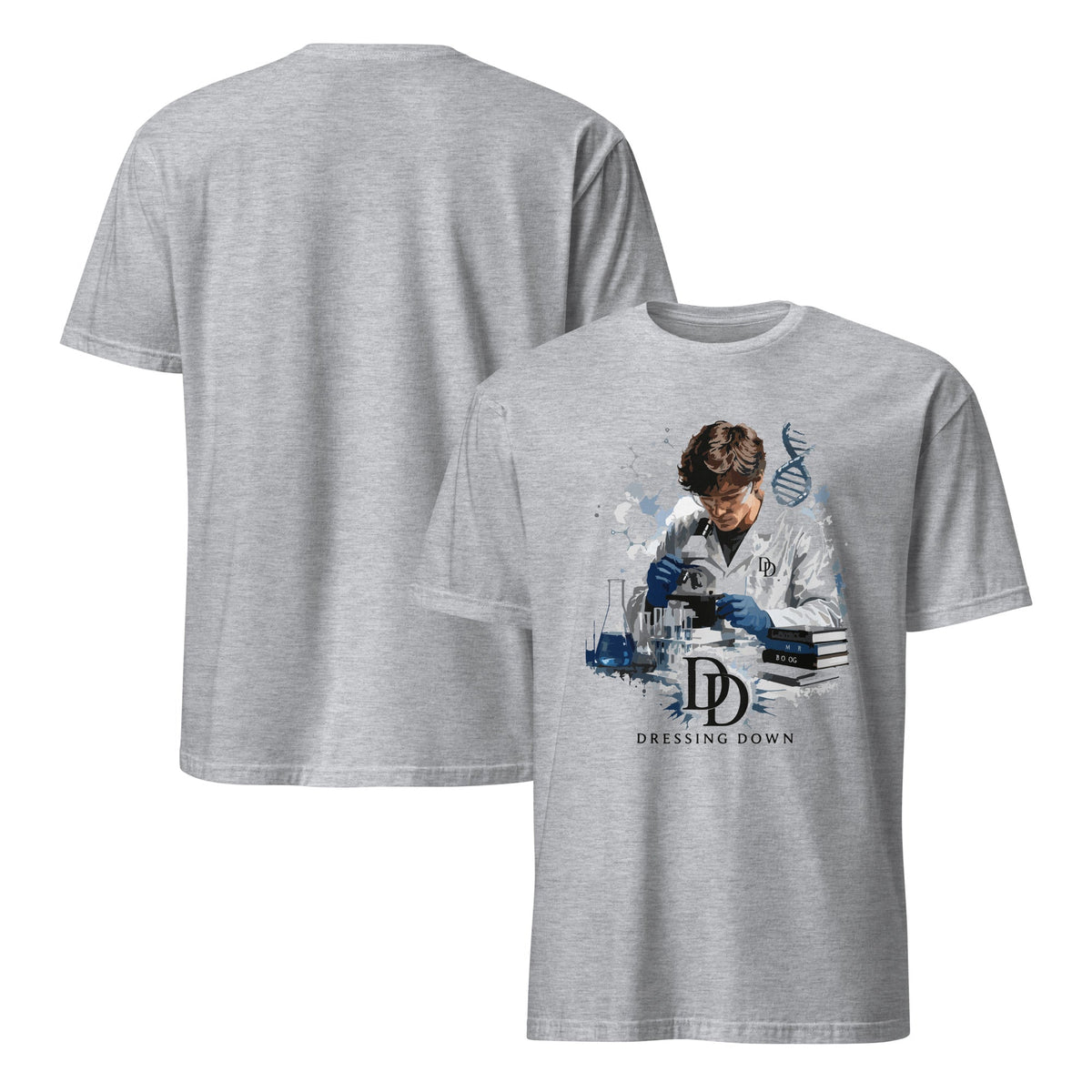Dressing Down T-shirt – sport grey front and back
