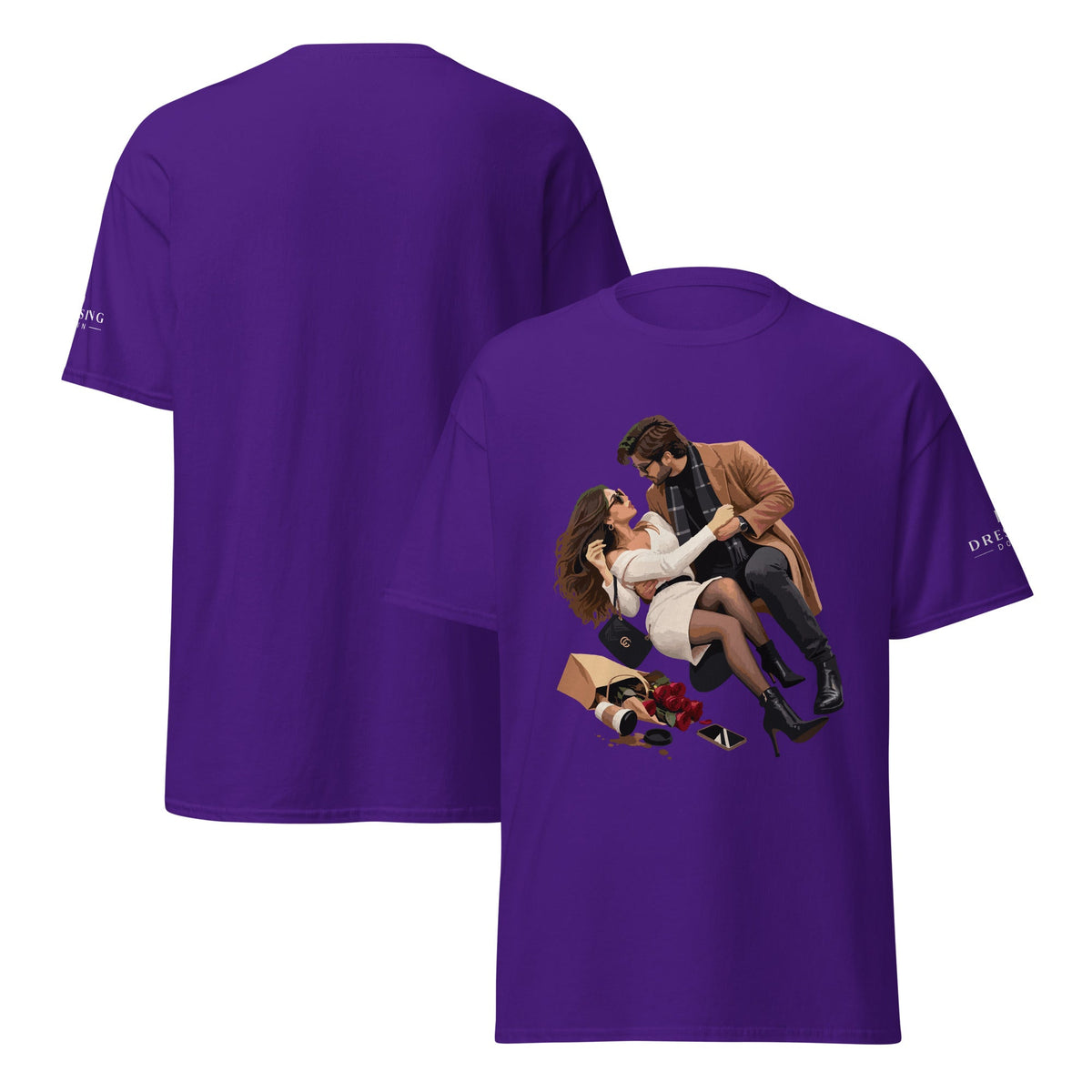 Unisex classic T-shirt purple view